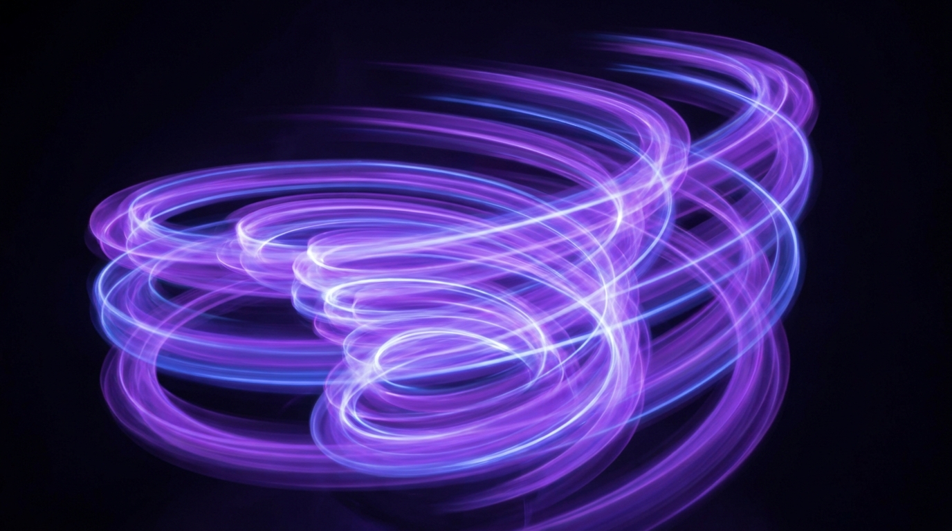 Abstract flowing streams of light representing AlphaWeb Capital funding ad spend